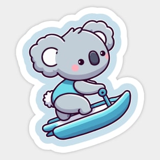 Funny koala Jetskiing Sticker